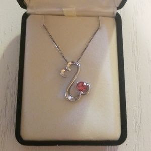 Kay Jewelers PINK Open Heart Necklace